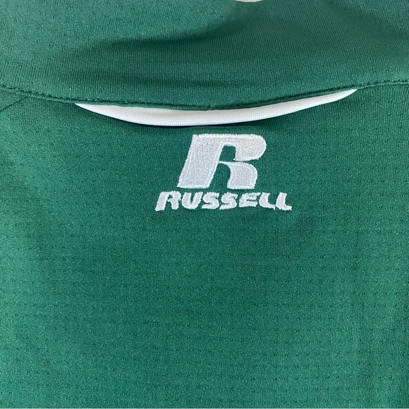 Waynflete Russell Athletic 1/4 Zip Green Pull Over Sweater - Picture 6 of 9